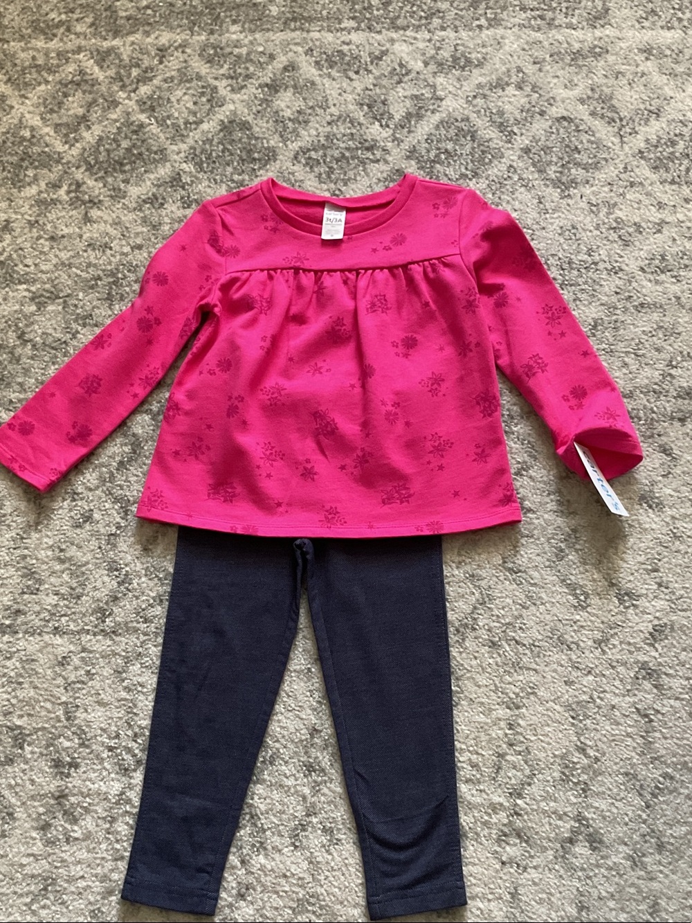 NWT Carter’s Girls Floral Top & Leggings Set Size 3T